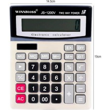 Hereveoyuncak 12 Haneli Geniş LCD Ekran, Pilli Büüyük Düğmeli Hesap Makinesi