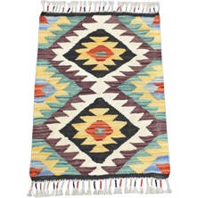 Zehra Abla Halı Yeni El Dokuma Benzersiz Cerit Yörükleri Meşhed Iran Yün Kilim 7326