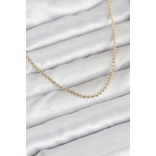Vice Avm cm 14K Gold Renk Top Zincirli Model 60 cm Kadın Kolye - TJ-BKO10937 TG-1395 347113