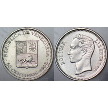 Banknoting Venezuela 50 Centımos 1965.