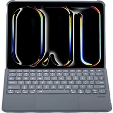Magicool T5504D Ipad Pro 11 (2024) Kılıf Palermo Ledli Klavyeli Standlı Tablet Kılıfı - Siyah