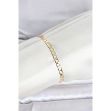 Vice Avm cm 14K Gold Renk Halka Zincir Model Kadın Bileklik - TJ-BB8287 TG-1395 347192