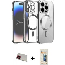 Pileli Store Pilelistore™ iPhone 13 Pro Max Kılıf Nova Işık Özel Seri - Siyah 6d Mat Seramik Hayalet Nano Ekran Koruyucu + Rainbow Kamera Lens Koruma Cam - Kı