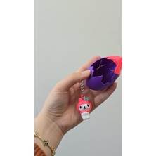 Ematcrt Kırılan Yumurta  3D  Anahtarlık 1 Adet Mavi