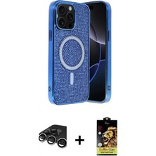 İlk El Grup Pilelistore™ iPhone 15 Pro Max Kılıf Eksen Çizgi - Siyah Buffer Cam Ekran Koruyucu + Raze Metal Kamera Lens - Gs