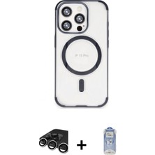 Pileli Store Pilelistore™ iPhone 15 Pro Max Kılıf Eksen Klasik Koleksiyonu - Siyah Joko Magic 5d Cam + Raze Metal Kamera Lens - Gs