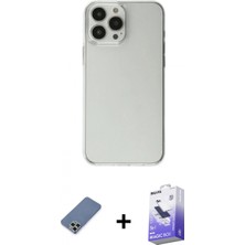 İlk El Grup Pilelistore™ iPhone 13 Pro Max Kılıf Kutup Doku Koleksiyonu - Siyah Bilvis 5in1 5d Magic Hayalet Cam Ekran Koruyucu + Metal Kamera Lens Koruma Cam - Akyl