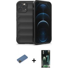 Marsilyan™- iPhone 12 Pro Kılıf Atlas Koleksiyonu - Şeffaf 360 Full Body Arka Koruyucu + Shine Kamera Lens Koruma Cam - Gd