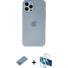 İlk El Grup Pilelistore™ iPhone 12 Pro Kılıf Atlas Minimal Prime - Siyah 3D Antistatik Seramik Nano Ekran Koruyucu + Shine Kamera Lens Koruma Cam - Gı