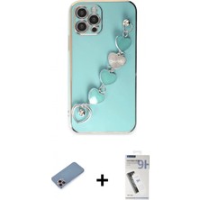 Marsilyan™- iPhone 12 Pro Max Kılıf Nova Işık Prime - Şeffaf Uv Polymer Nano Ekran Koruyucu + Shine Kamera Lens Koruma Cam - Pe