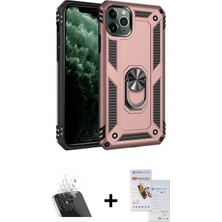 İlk El Grup Pilelistore™ iPhone 11 Pro Max Kılıf Ahenk Klasik Koleksiyonu - Siyah Seramik Nano Ekran Koruyucu + Kamera Lens Koruma Cam - Sf