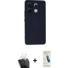 Pileli Store Pilelistore™ Redmi Note 13 Pro 5g Kılıf Ahenk Serisi - Şeffaf Pasifik Cam Ekran Koruyucu + Kamera Lens Koruma Cam - Sf