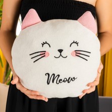 Runaway Konforlu Peluş Kedi Yastık - Yumuşak Dokunuşlu Dekoratif Ev Aksesuarı