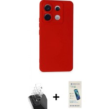 Pileli Store Pilelistore™ Redmi Note 13 Pro 5g Kılıf Ahenk Serisi - Şeffaf Pasifik Cam Ekran Koruyucu + Kamera Lens Koruma Cam - Sf