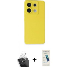 Pileli Store Pilelistore™ Redmi Note 13 Pro 5g Kılıf Ahenk Serisi - Şeffaf Pasifik Cam Ekran Koruyucu + Kamera Lens Koruma Cam - Sf