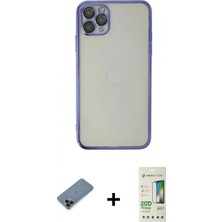Pileli Store Pilelistore™ iPhone 11 Pro Max Kılıf Vadi Minimal - Siyah 20D Premium Cam Ekran Koruyucu + Metal Kamera Lens Koruma Cam - Sh