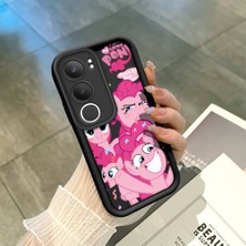 Ucuc Vivo Y19S 4G/Y19S Pro Uyumlu Siyah Silikon Şık Baskı Kılıf Darbeye Dayanıklı Kamera Korumalı