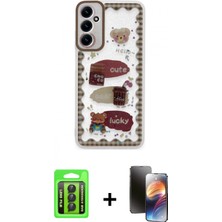 İlk El Grup Pilelistore™ Galaxy A15 4g Kılıf Çekirdek Asil - Siyah 3D Antistatik Mat Seramik Nano Ekran Koruyucu + Raze Metal Kamera Lens - Sh
