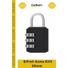 Carlburn #asmakilit Güvenlik Çelik Gövde Koruyucu Uzun Ömürlü Dayanıklı Kaliteli Şifreli Asma Kilit 25MM