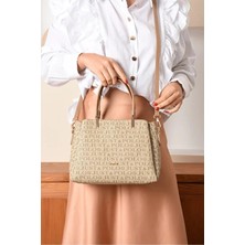 Just Polo Kadın Baskılı Ayarlanabilir Askılı Shopper El & Omuz Çantası Shoulder Bag