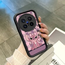 Ucuc Vivo X200 Pro Uyumlu Siyah Silikon Şık Baskı Kılıf Darbeye Dayanıklı Kamera Korumalı