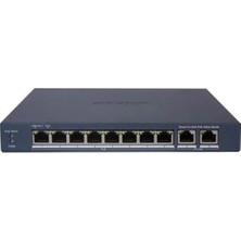 Hikvision Hıkvısıon DS-3E1310P-EI/M 8 Port 10/100 8 Port Poe+ 2 Port Uplınk 60W Yonetılemez Swıtch