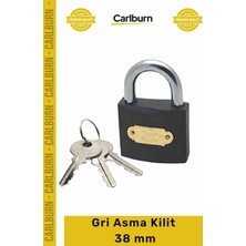 Carlburn #asmakilit Dayanıklı Paslanmaz Çelik Gövde Güvenlik Kilidi Emniyetli Sağlam Gri Asma Kilit 38 mm
