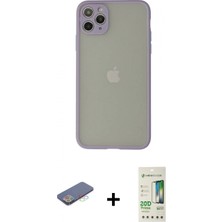 Pileli Store Pilelistore™ iPhone 12 Pro Max Kılıf Ahenk Çizgi Serisi - Siyah 20D Premium Cam Ekran Koruyucu + Renkli Kamera Lens Koruma Cam - Mı