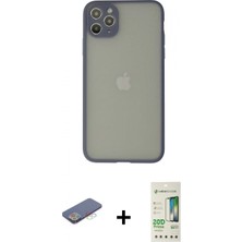 Pileli Store Pilelistore™ iPhone 12 Pro Max Kılıf Ahenk Çizgi Serisi - Siyah 20D Premium Cam Ekran Koruyucu + Renkli Kamera Lens Koruma Cam - Mı