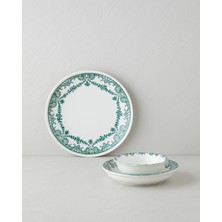 English Home Vintage Porselen Yemek Takımı 12 Parça 4 Kişilik Renkli