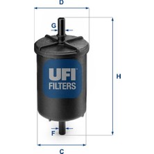 Ufi Depomix Yakit Benzin Filtresi P106-P206-P207-P208-P301-P306-P307-P308-P406-P407-P508-P2008-P3008-P5008-C2- C3-C4-C5-C-Elysee-Partner-Berlingo-Expert 1.0-1.1-1.4-1.6 Thp-Vti Clio-Kangoo-Laguna-Megane