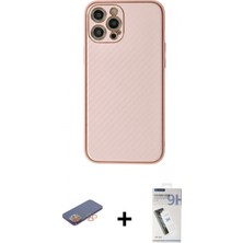 Pileli Store Pilelistore™ iPhone 12 Pro Max Kılıf Ahenk Işık - Şeffaf Uv Polymer Nano Ekran Koruyucu + Renkli Kamera Lens Koruma Cam - Tu