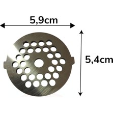 Russet Karaca Inox 1201 Model Uyumlu Kıyma Makinesi Delikli Ayna, 5 Numara Yedek Parça Elek Süzgeç