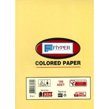 Fiyper Renkli A4 Dokulu Kağıdı 80 gr 100'lü Sayfa Sayısı Ofis ve Ev Kullanımına Uygun