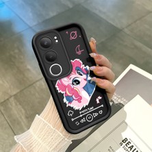 Ucuc Vivo Y19S 4G/Y19S Pro Uyumlu Siyah Silikon Şık Baskı Kılıf Darbeye Dayanıklı Kamera Korumalı