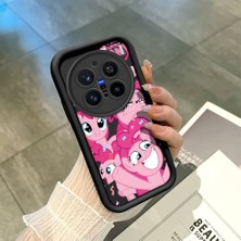 Ucuc Vivo X200 Pro Uyumlu Siyah Silikon Şık Baskı Kılıf Darbeye Dayanıklı Kamera Korumalı