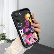 Ucuc Vivo Y19S 4G/Y19S Pro Uyumlu Siyah Silikon Şık Baskı Kılıf Darbeye Dayanıklı Kamera Korumalı