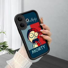 Ucuc Vivo V60 Lite 4g/5g Uyumlu Siyah Silikon Şık Baskı Kılıf Darbeye Dayanıklı Kamera Korumalı