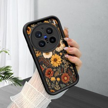Ucuc Vivo X200 Pro Uyumlu Siyah Silikon Şık Baskı Kılıf Darbeye Dayanıklı Kamera Korumalı