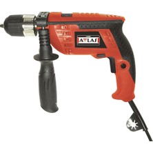 Attlas 710 W Darbeli Matkap Kırmızı 13 mm Anahtarsız Mandren ile Ahşap ve Beton Delme  A0101011