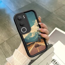 Ucuc Vivo Y19S 4G/Y19S Pro Uyumlu Siyah Silikon Şık Baskı Kılıf Darbeye Dayanıklı Kamera Korumalı