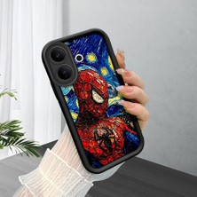Ucuc Vivo V60 Lite 4g/5g Uyumlu Siyah Silikon Şık Baskı Kılıf Darbeye Dayanıklı Kamera Korumalı