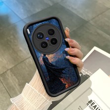 Ucuc Vivo X300 Pro Uyumlu Siyah Silikon Şık Baskı Kılıf Darbeye Dayanıklı Kamera Korumalı