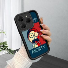 Ucuc Tecno Spark 20 Pro 4g(Kj6) Uyumlu Siyah Silikon Şık Baskı Kılıf Darbeye Dayanıklı Kamera Korumalı