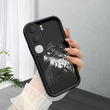 Ucuc Vivo Y31/Y21D Uyumlu Siyah Silikon Şık Baskı Kılıf Darbeye Dayanıklı Kamera Korumalı