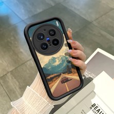 Ucuc Vivo X200 Pro Uyumlu Siyah Silikon Şık Baskı Kılıf Darbeye Dayanıklı Kamera Korumalı