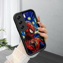 Ucuc Tecno Camon 40 Pro 5g(Cm7) Uyumlu Siyah Silikon Şık Baskı Kılıf Darbeye Dayanıklı Kamera Korumalı