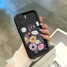 Ucuc Vivo Y31/Y21D Uyumlu Siyah Silikon Şık Baskı Kılıf Darbeye Dayanıklı Kamera Korumalı