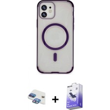 Pileli Store Pilelistore™ iPhone 11 Kılıf Eksen Klasik Koleksiyonu - Siyah Bilvis 5in1 5d Magic Hayalet Cam Ekran Koruyucu + Pers Alüminyum Kamera Lens - Gı