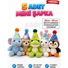 Asöy Oyuncak Için Minik Şapka Parti Süpriz Oyuncak Için Minik Şapka 5 Adet Lastikli